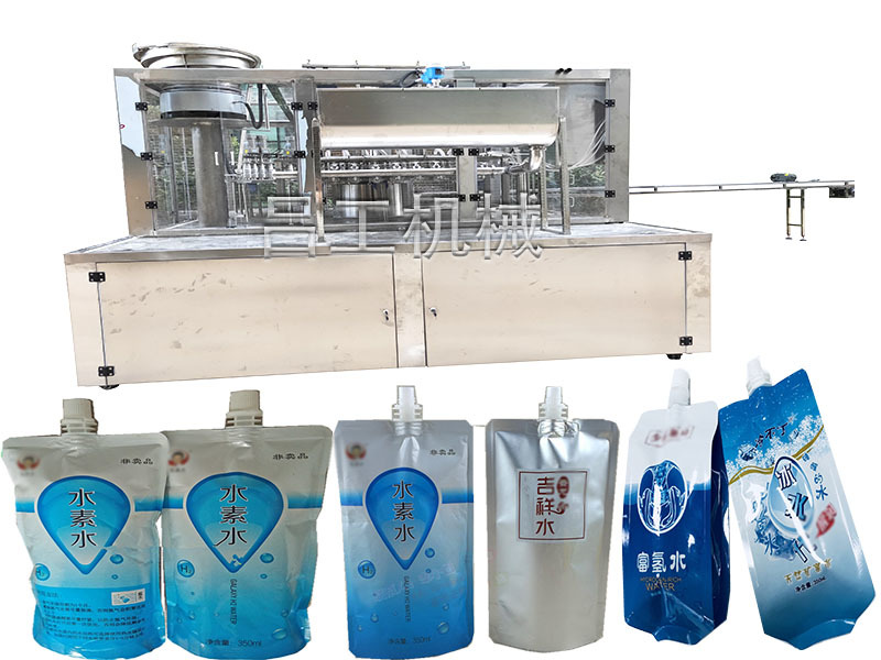 武汉吕工机械有限公司生命之里健康饮用水自立袋灌装旋盖机