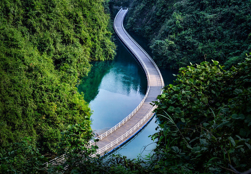 獅子關水上浮橋