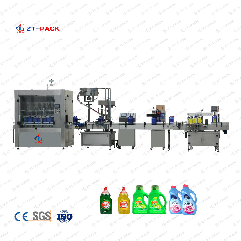 liquid detergent dish washer hand soap shampoo lotion cream linear filling capping machine with GMP standard