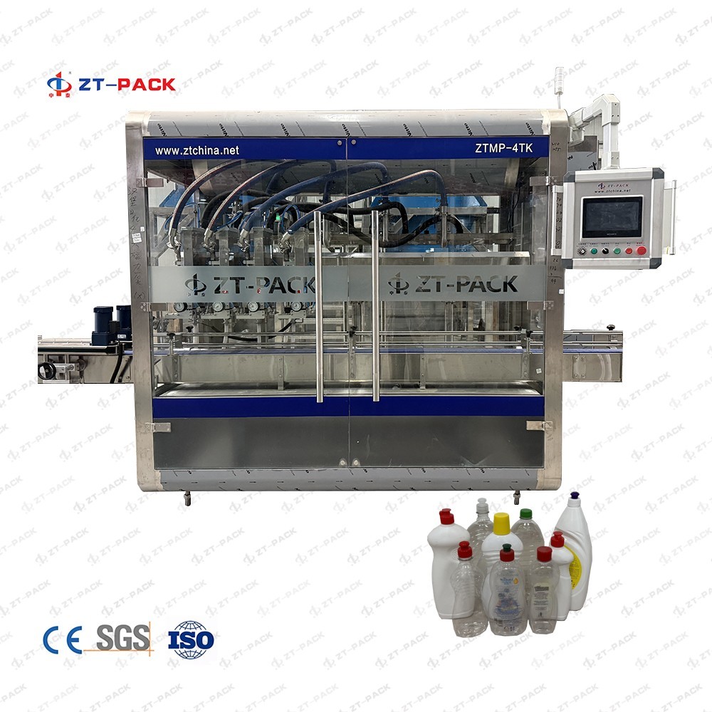 cleaning products liquid detergent dishwasher hand soap glass cleaner disinfectant softener chemical products 100ml-5L tracking magnetic pump filling machine with tracking capping machine labeling machine full packages lines