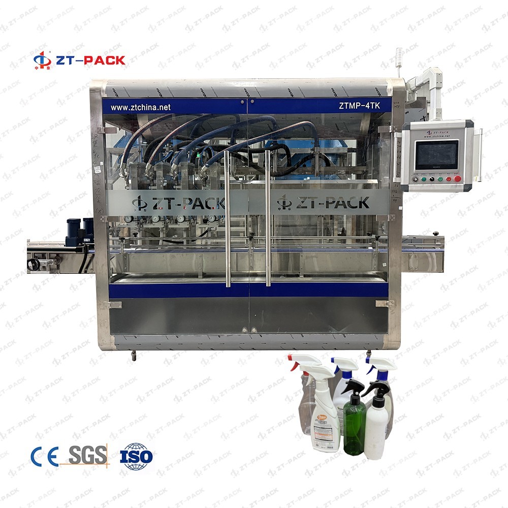 household cleaning products detergent dishwasher hand soap glass cleaner disinfectant softener chemical products 100ml-5L tracking magnetic pump filling machine with tracking capping machine labeling machine bottle weight checker packing machines